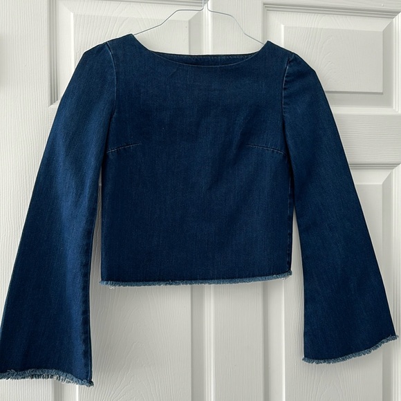 Denim cropped top - Picture 1 of 2